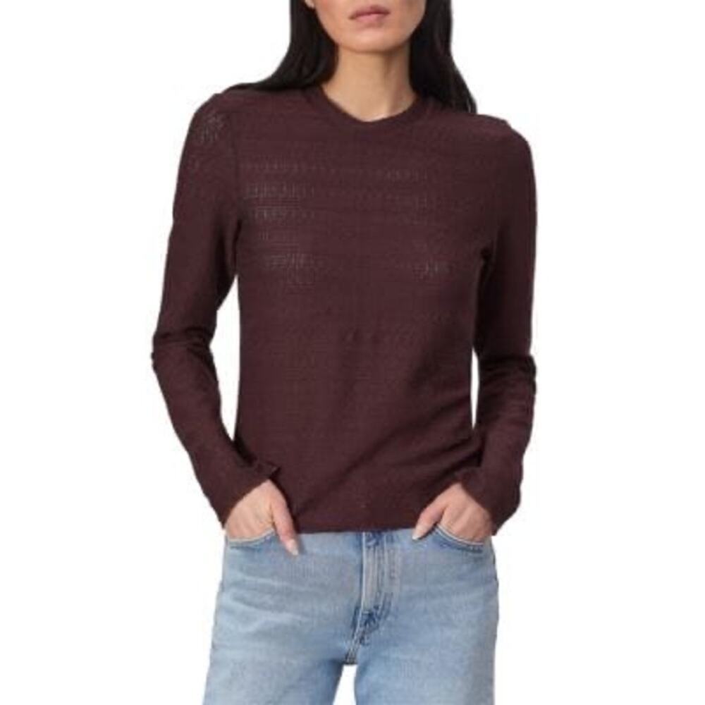 Nwt Rag & Bone Julia Textured Knit Crewneck Long Sleeve Top Size Small
